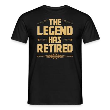 The legend has retired - Men's T-Shirt - black - Front - AI Model Male 178 light (178cm)