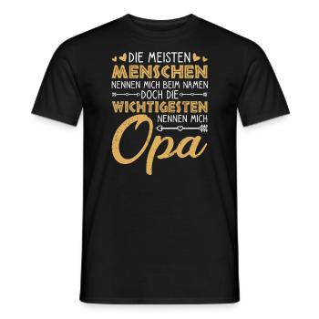 Die Meisten Menschen Nennen Mich Opa Großvater - Männer T-Shirt - Schwarz - Vorne - AI Model Male 178 light (178cm)