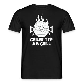 Geiler Typ Am Grill BBQ Grillen Barbecue Outfit - Männer T-Shirt - Schwarz - Vorne - AI Model Male 178 light (178cm)