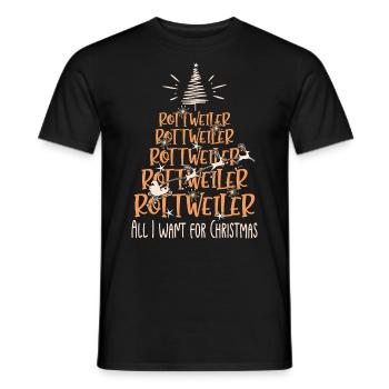 Rottweiler Hund Weihnachten Hunderasse - Männer T-Shirt - Schwarz - Vorne - AI Model Male 178 light (178cm)