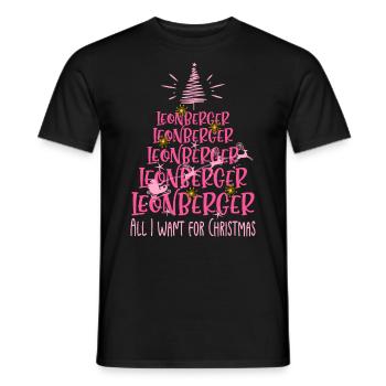 Leonberger Hund Weihnachten Hunderasse - Männer T-Shirt - Schwarz - Vorne - AI Model Male 178 light (178cm)