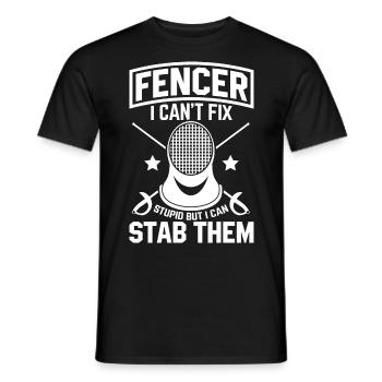 Fechter Bestes Team Fechten Leben Kampfsport Sport - Männer T-Shirt - Schwarz - Vorne - AI Model Male 178 light (178cm)
