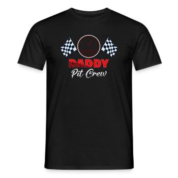 Papa Pit Crew Race Car Racing Fête d’anniversaire - T-shirt homme - noir - Devant - AI Model Male 178 light (178cm)