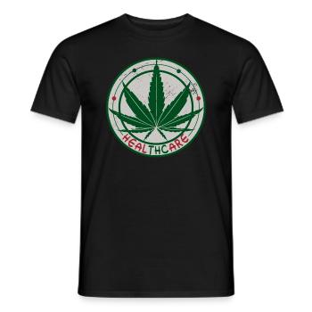 Soins de santé drôle THC Marijuana Weed Cannabis - T-shirt homme - noir - Devant - AI Model Male 178 light (178cm)