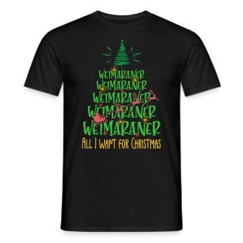 Weimaraner Hund Weihnachten Hunderasse - Männer T-Shirt - Schwarz - Vorne - AI Model Male 178 light (178cm)