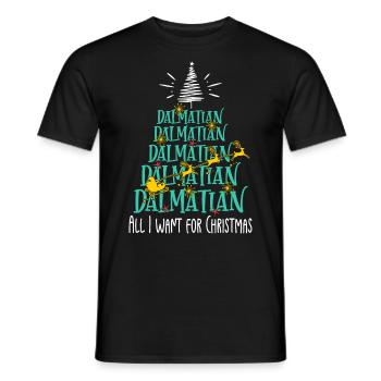Dalmatiner Hund Weihnachten Hunderasse - Männer T-Shirt - Schwarz - Vorne - AI Model Male 178 light (178cm)
