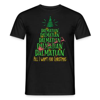 Dalmatiner Hund Weihnachten Hunderasse - Männer T-Shirt - Schwarz - Vorne - AI Model Male 178 light (178cm)