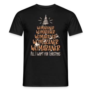 Weimaraner Hund Weihnachten Hunderasse - Männer T-Shirt - Schwarz - Vorne - AI Model Male 178 light (178cm)