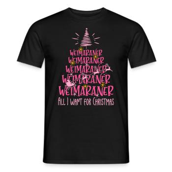 Weimaraner Hund Weihnachten Hunderasse - Männer T-Shirt - Schwarz - Vorne - AI Model Male 178 light (178cm)