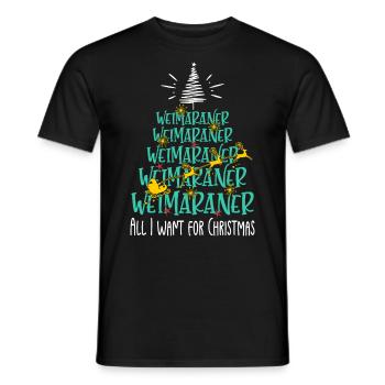 Weimaraner Hund Weihnachten Hunderasse - Männer T-Shirt - Schwarz - Vorne - AI Model Male 178 light (178cm)