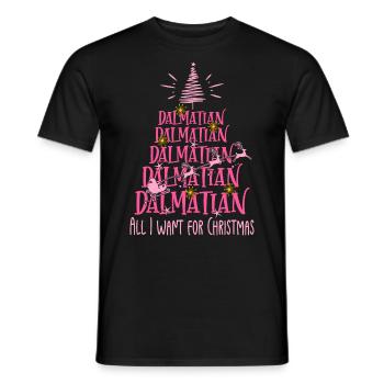 Dalmatiner Hund Weihnachten Hunderasse - Männer T-Shirt - Schwarz - Vorne - AI Model Male 178 light (178cm)