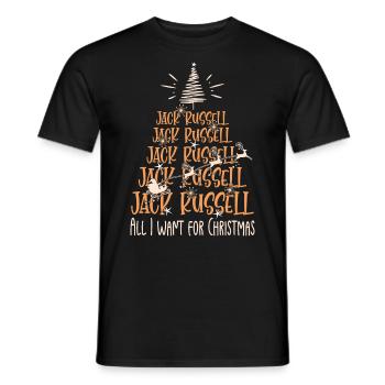 Jack Russell Hund Weihnachten Hunderasse - Männer T-Shirt - Schwarz - Vorne - AI Model Male 178 light (178cm)