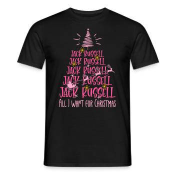 Jack Russell Hund Weihnachten Hunderasse - Männer T-Shirt - Schwarz - Vorne - AI Model Male 178 light (178cm)