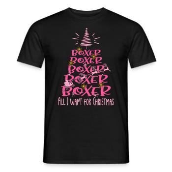 Boxer Hund Weihnachten Hunderasse - Männer T-Shirt - Schwarz - Vorne - AI Model Male 178 light (178cm)