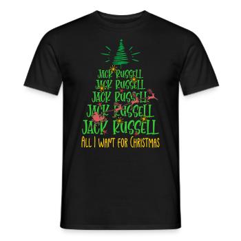 Jack Russell Hund Weihnachten Hunderasse - Männer T-Shirt - Schwarz - Vorne - AI Model Male 178 light (178cm)