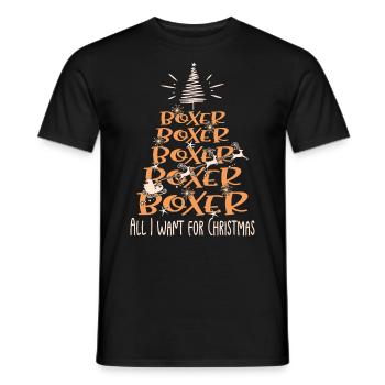 Boxer Hund Weihnachten Hunderasse - Männer T-Shirt - Schwarz - Vorne - AI Model Male 178 light (178cm)
