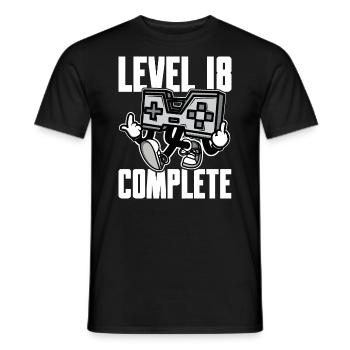 Level 18 Complete Geburtstagsgeschenk 18 Jahre - Männer T-Shirt - Schwarz - Vorne - AI Model Male 178 light (178cm)