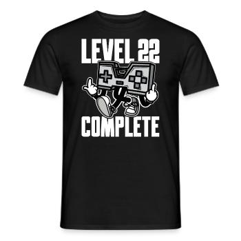 Level 22 Complete Geburtstagsgeschenk 22 Jahre - Männer T-Shirt - Schwarz - Vorne - AI Model Male 178 light (178cm)