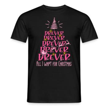 Drever Hund Weihnachten Hunderasse - Männer T-Shirt - Schwarz - Vorne - AI Model Male 178 light (178cm)