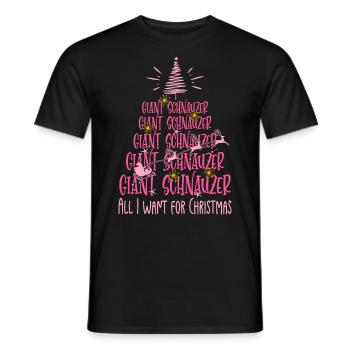 Riesenschnauzer Hund Weihnachten Hunderasse - Männer T-Shirt - Schwarz - Vorne - AI Model Male 178 light (178cm)