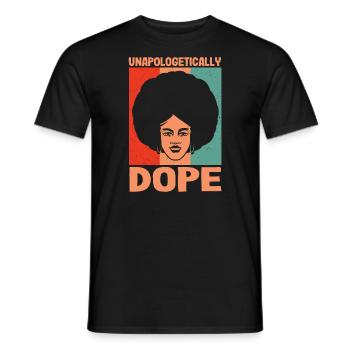Unapologetisch Schwarzer Afro Afroamerikanischer - Männer T-Shirt - Schwarz - Vorne - AI Model Male 178 light (178cm)