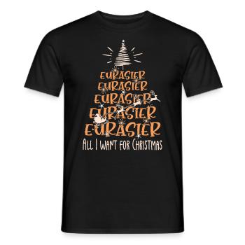 Eurasier Hund Weihnachten Hunderasse - Männer T-Shirt - Schwarz - Vorne - AI Model Male 178 light (178cm)