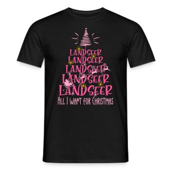 Landseer Hund Weihnachten Hunderasse - Männer T-Shirt - Schwarz - Vorne - AI Model Male 178 light (178cm)