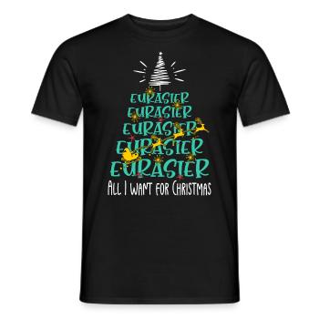 Eurasier Hund Weihnachten Hunderasse - Männer T-Shirt - Schwarz - Vorne - AI Model Male 178 light (178cm)