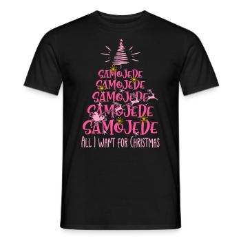 Samojede Hund Weihnachten Hunderasse - Männer T-Shirt - Schwarz - Vorne - AI Model Male 178 light (178cm)