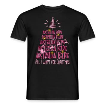 Australischer Kelpie Hund Weihnachten Hunderasse - Männer T-Shirt - Schwarz - Vorne - AI Model Male 178 light (178cm)