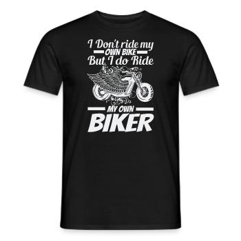 Ich Fahre Nicht Mit Meinem Eigenen Fahrrad, - Männer T-Shirt - Schwarz - Vorne - AI Model Male 178 light (178cm)