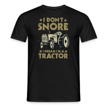 Je ne ronfle pas, je rêve que je - T-shirt homme - noir - Devant - AI Model Male 178 light (178cm)