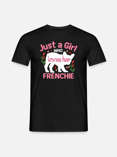 Nur Ein Mädchen, Das Ihre Französische - Männer T-Shirt - Schwarz