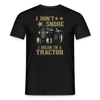 Je ne ronfle pas, je rêve que je - T-shirt homme - noir - Devant - AI Model Male 178 light (178cm)