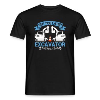See you later Digger Funny toddler boy - Men's T-Shirt - black - Front - AI Model Male 178 light (178cm)
