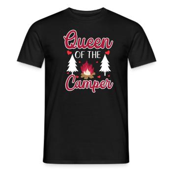 Reine du camping de camping en plein air Caravane - T-shirt homme - noir - Devant - AI Model Male 178 light (178cm)