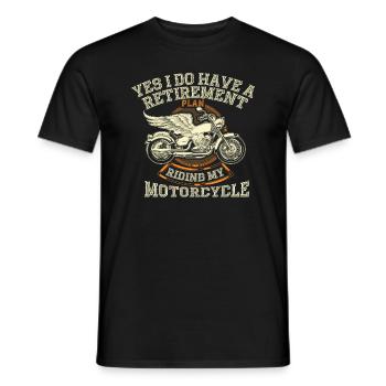 Ja, Ich Habe Einen Ruhestandsplan, Der Meinen - Männer T-Shirt - Schwarz - Vorne - AI Model Male 178 light (178cm)