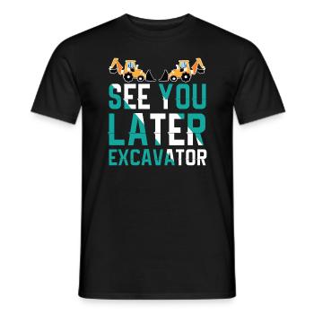A plus tard Digger Drôle de petit garçon - T-shirt homme - noir - Devant - AI Model Male 178 light (178cm)