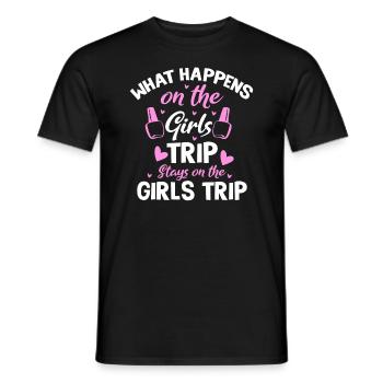 Ce qui se passe sur le voyage des filles reste drôle - T-shirt homme - noir - Devant - AI Model Male 178 light (178cm)