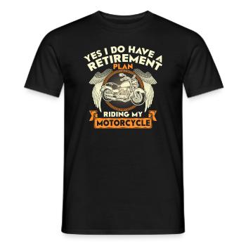 Ja, Ich Habe Einen Ruhestandsplan, Der Meinen - Männer T-Shirt - Schwarz - Vorne - AI Model Male 178 light (178cm)