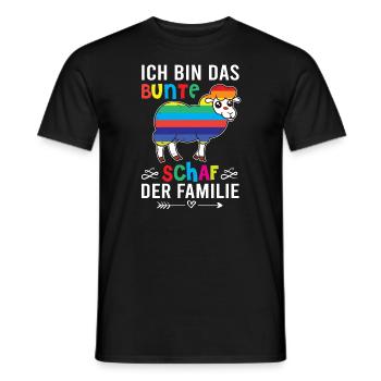Ich Bin Das Bunte Schaf Der Familie LGBTQ Gay - Männer T-Shirt - Schwarz - Vorne - AI Model Male 178 light (178cm)