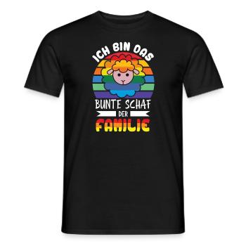 Ich Bin Das Bunte Schaf Der Familie LGBTQ Gay - Männer T-Shirt - Schwarz - Vorne - AI Model Male 178 light (178cm)