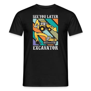 A plus tard Digger drôle de bambin - T-shirt homme - noir - Devant - AI Model Male 178 light (178cm)