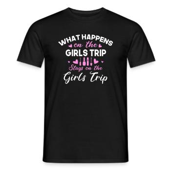 Ce qui se passe sur le voyage des filles reste drôle - T-shirt homme - noir - Devant - AI Model Male 178 light (178cm)