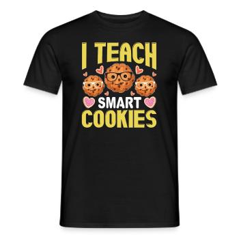 Lustiger Lehrer Ich Unterrichte Kluge Cookies - Männer T-Shirt - Schwarz - Vorne - AI Model Male 178 light (178cm)