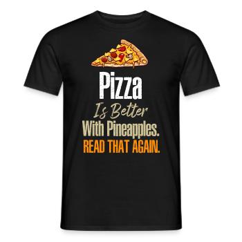Pizza Ananas Lisez encore ça drôle Pi hawaïen - T-shirt homme - noir - Devant - AI Model Male 178 light (178cm)