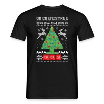 Chemistree Laid Noël - T-shirt homme - noir - Devant - AI Model Male 178 light (178cm)