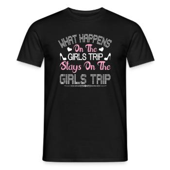 Ce qui se passe sur le voyage des filles reste drôle - T-shirt homme - noir - Devant - AI Model Male 178 light (178cm)