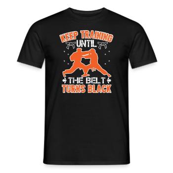 Training Weiter, Bis Dein Gürtel Das Schwarze - Männer T-Shirt - Schwarz - Vorne - AI Model Male 178 light (178cm)