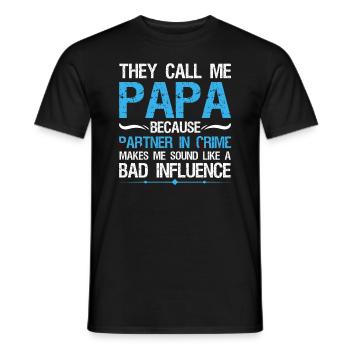 They call me daddy because Father's Day partners - Men's T-Shirt - black - Front - AI Model Male 178 light (178cm)